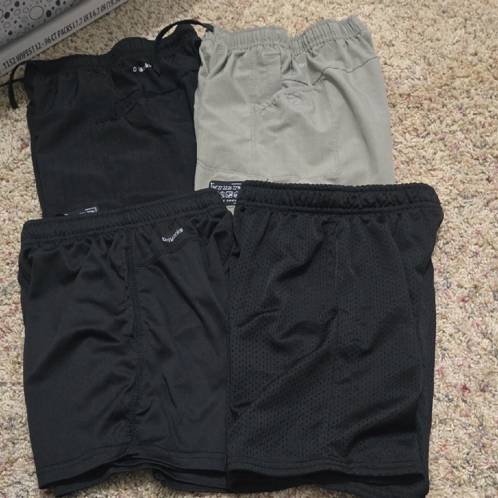 Athletic Works Kids Shorts Pack - Black and Tan